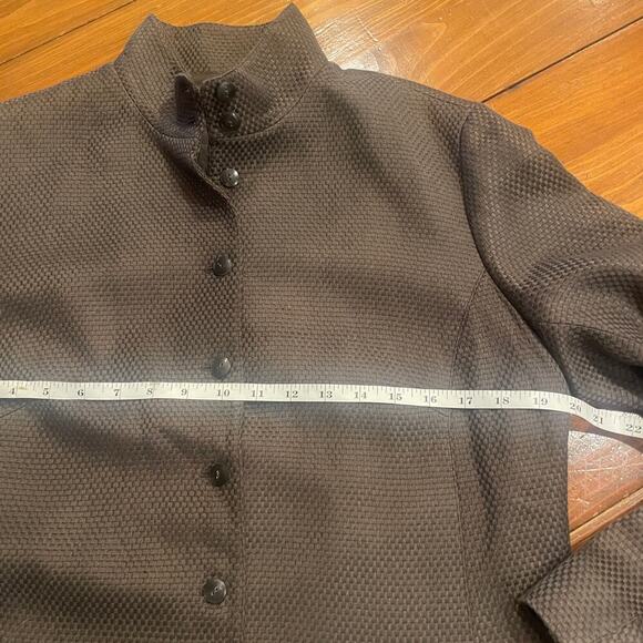 Lafayette 148 New York Brown Linen/Cotton Blend Blazer - Picture 7 of 15